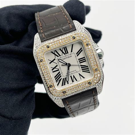 cartier santo|cartier santos diamond bezel.